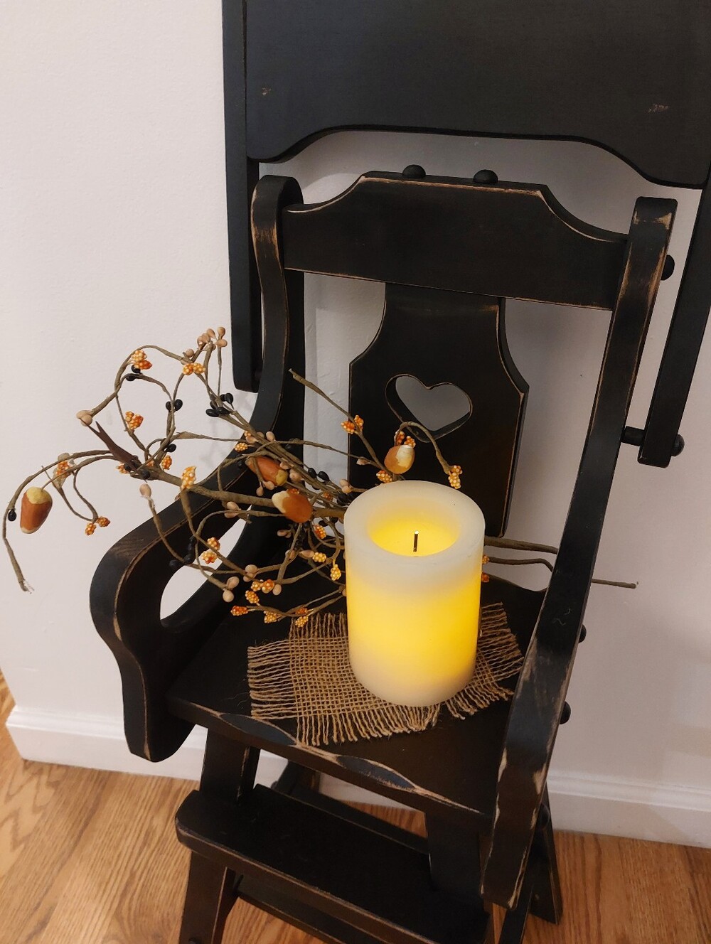 Reclaimed Vintage Chair With Decor